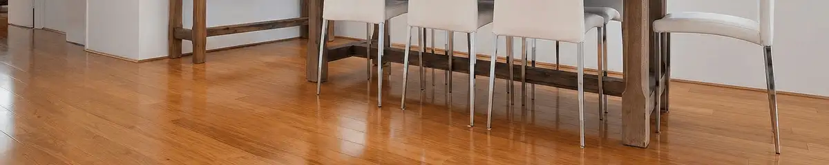 Professionally installed and refinished bamboo flooring in a residential home, showcasing smooth finish and natural wood tones in Grand Rapids, MI