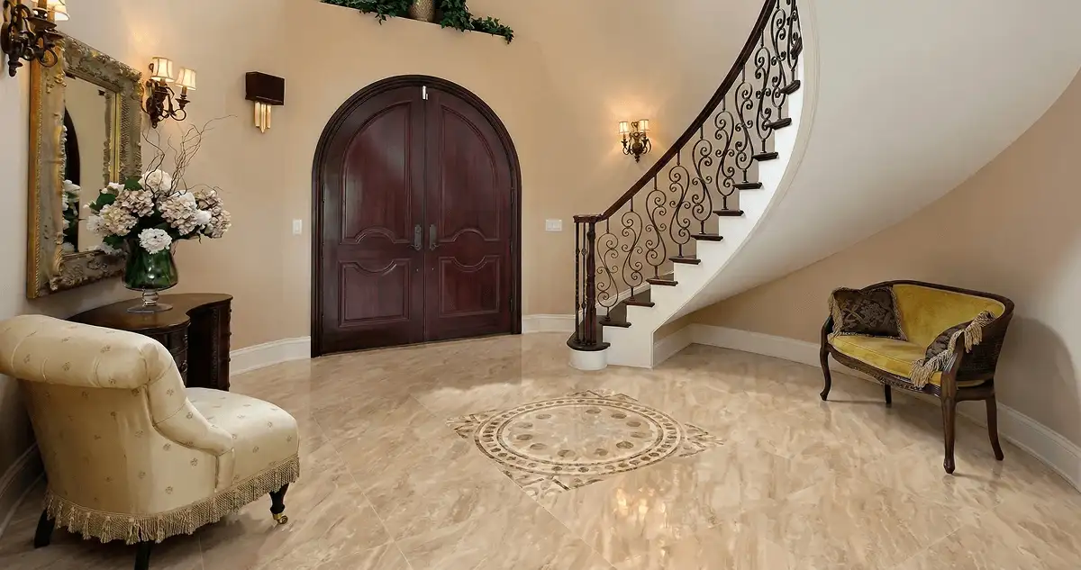 Entrance hall with professionally installed ceramic tile flooring in Grand Rapids MI